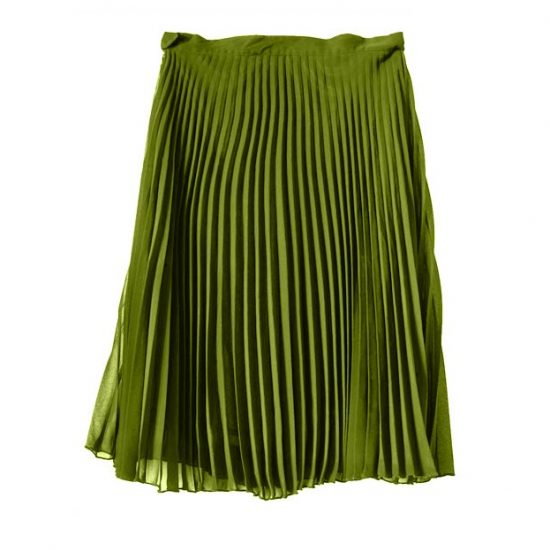 Shorten pleated skirt with lining